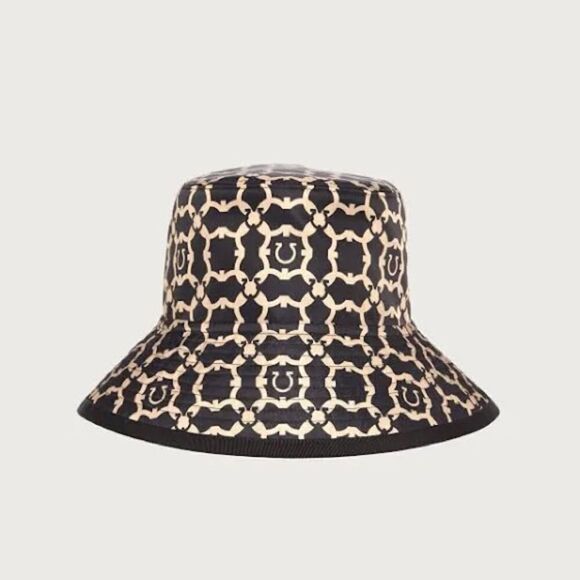 Salvatore Ferragamo Galore Logo Reversible Nylon Bucket Hat - Black - eu 57 - Picture 6 of 9